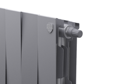 Биметаллический радиатор отопления Royal Thermo PianoForte 200 12 секций Silver Satin VDR