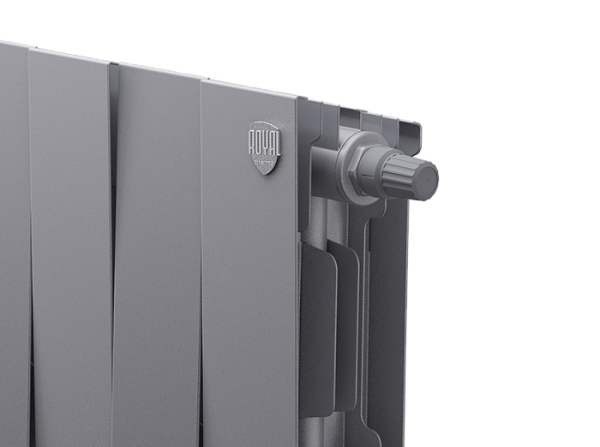 Биметаллический радиатор отопления Royal Thermo PianoForte 200 12 секций Silver Satin VDR